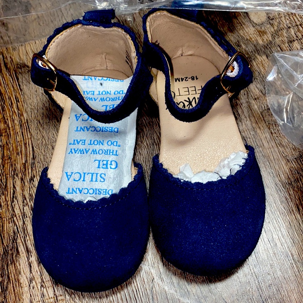 COPY - New blue suede 18/24m makennahs Monkey Feet